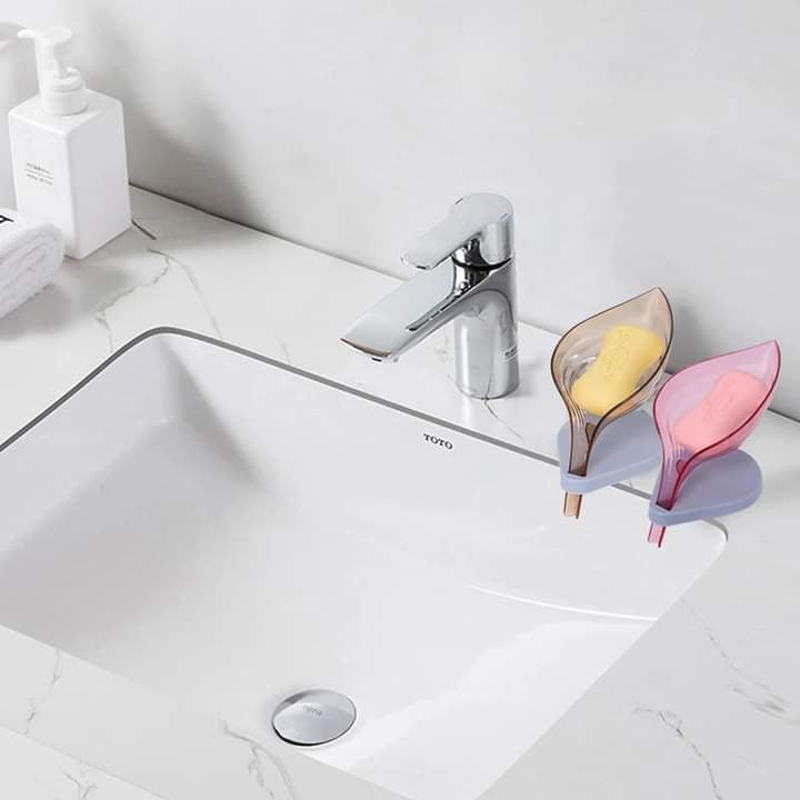 Leaf Shape Self-Draining Soap Holder – Pack of 5