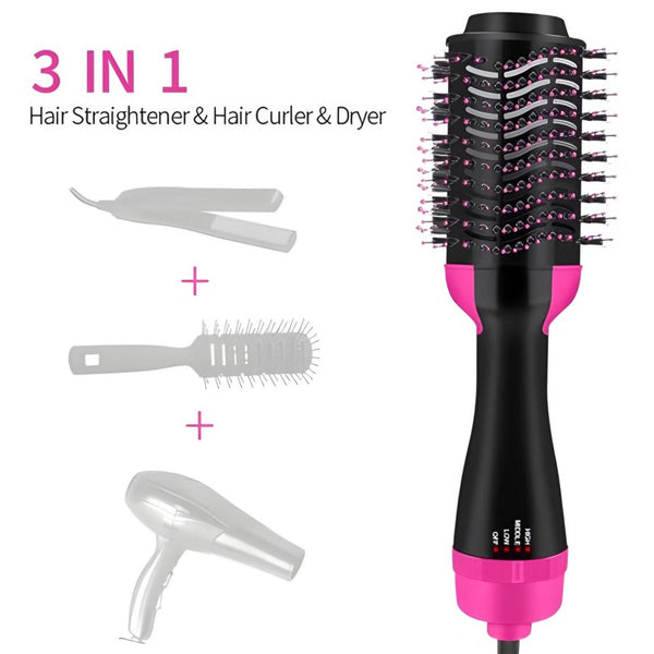 One Step Hair Dryer & Volumizer Brush 3 In 1 Hair Dryer & Brush Dryer + Styler (Allowed To Open Parcel)