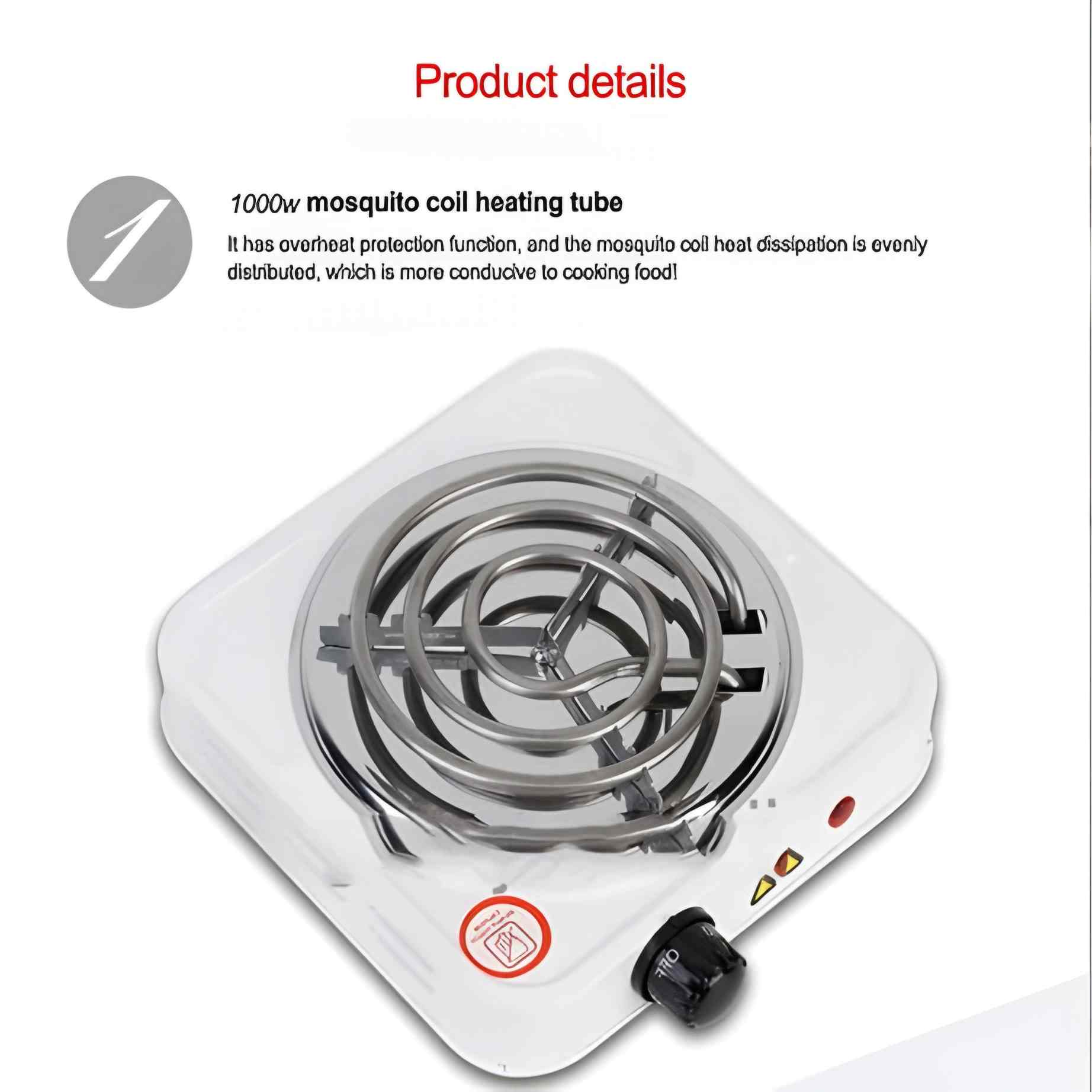 Imported Portable Mini Electric Heater Stove with Adjustable Temperatures & Hot Round Countertop Burner