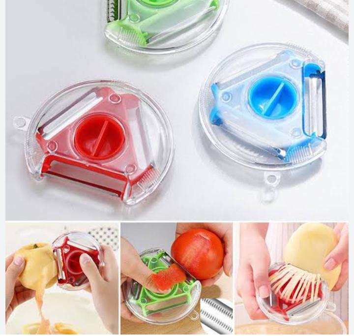 3-in-1 Stainless Steel Vegetable Peelers – Pack of 3