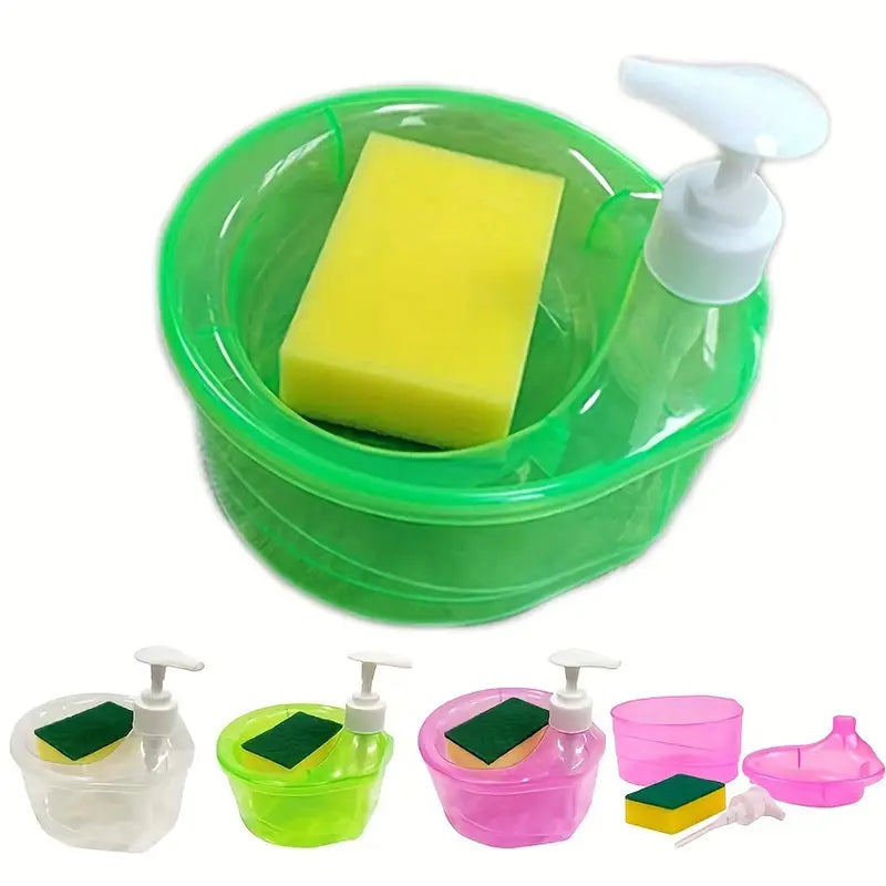 2-in-1 Soap Dispenser with Sponge Holder