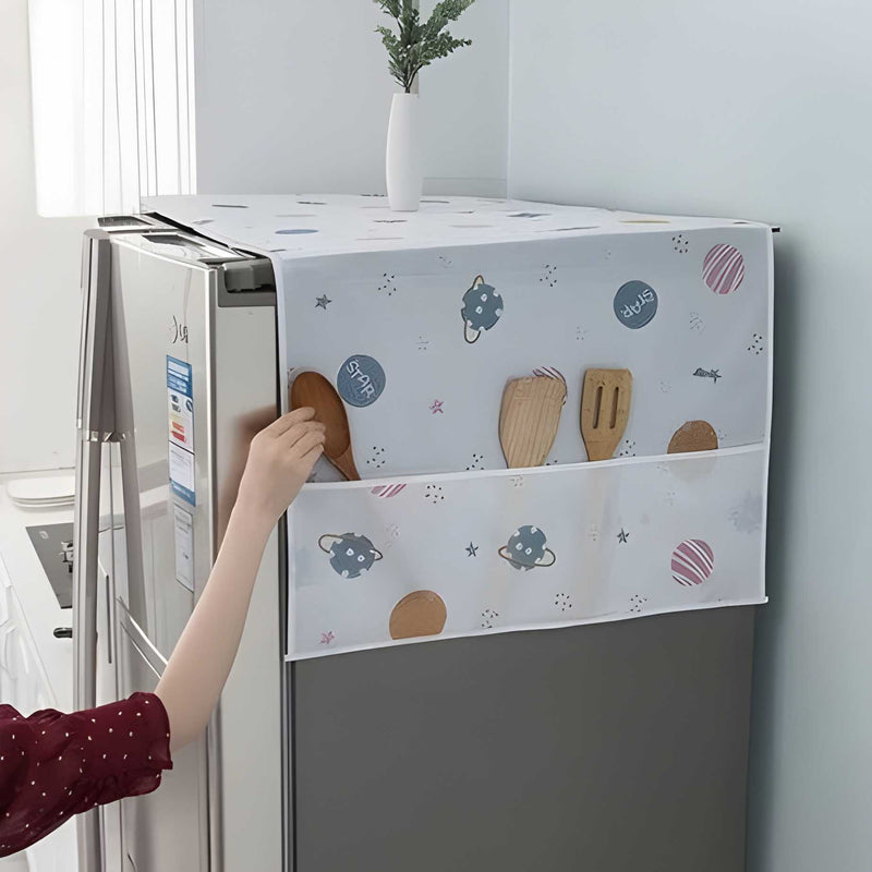 Fridge Cover Organizer with Side Pockets