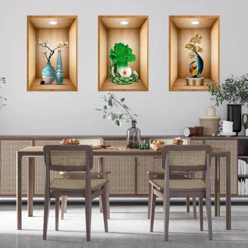 3D Green Plant Wall Stickers
