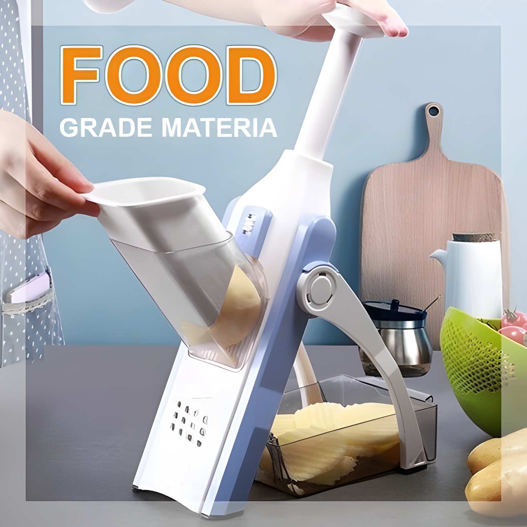 Imported Multifunctional Chopping Artifact, Good for Cutting, Mashing and Silicing, Save Time and Effort