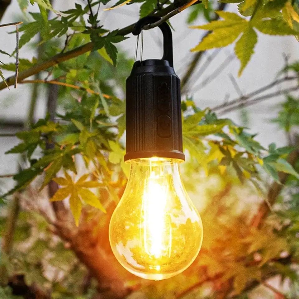 Rechargeable Waterproof LED Camping Bulb with Hook – Type-C