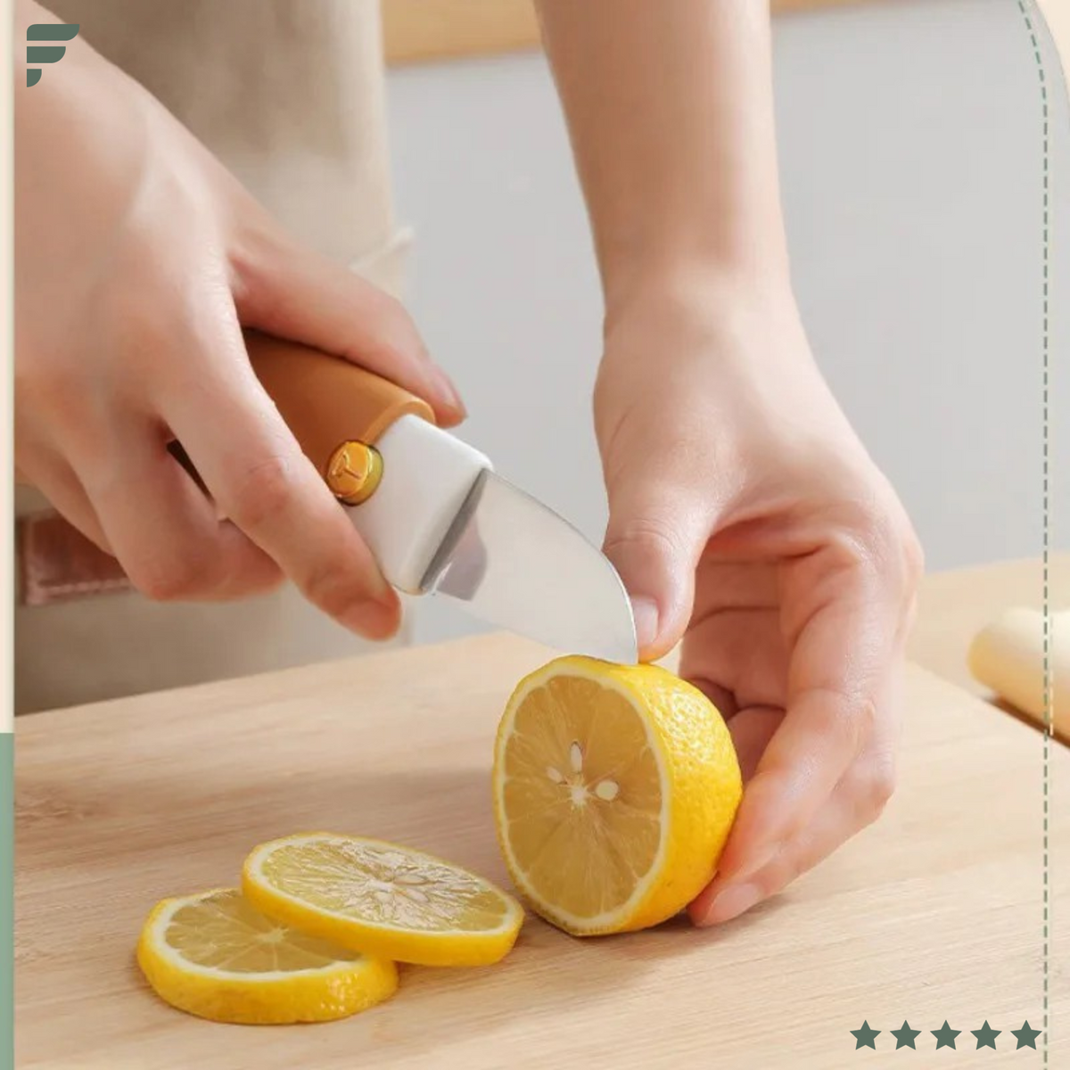 2-in-1 Stainless Steel Fruit Knife with Peeler
