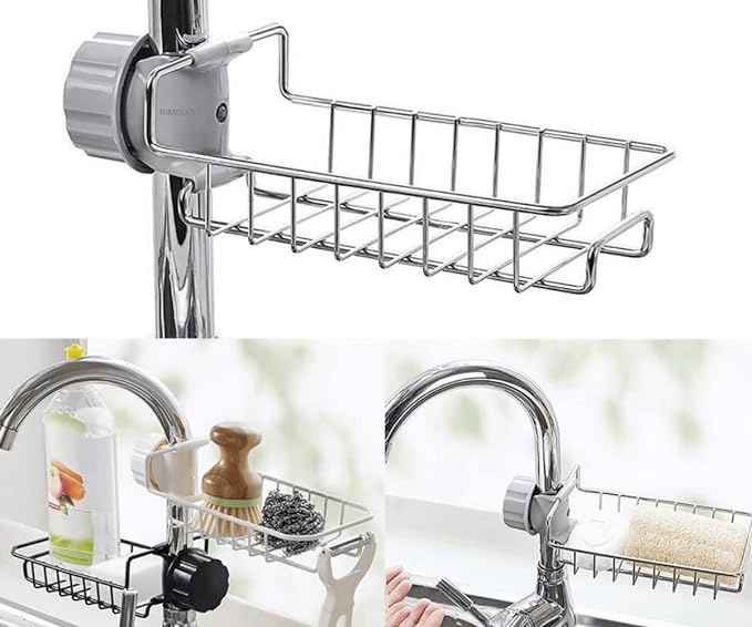 Stainless Steel Sink Faucet Sponge Holder