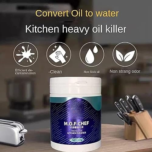MOF Chef Heavy-Duty Kitchen Oil Stain Cleaning Powder