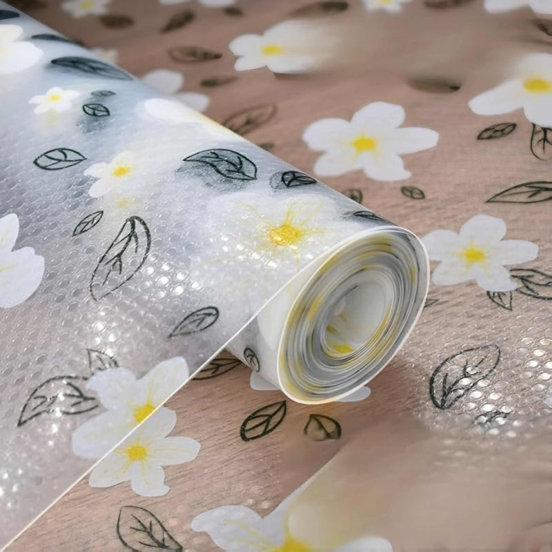 Non-Slip Plastic Shelf Liner Roll, Multipurpose Cabinet Drawer for Kitchen, Fridge, Table (RANDOM DESIGN)