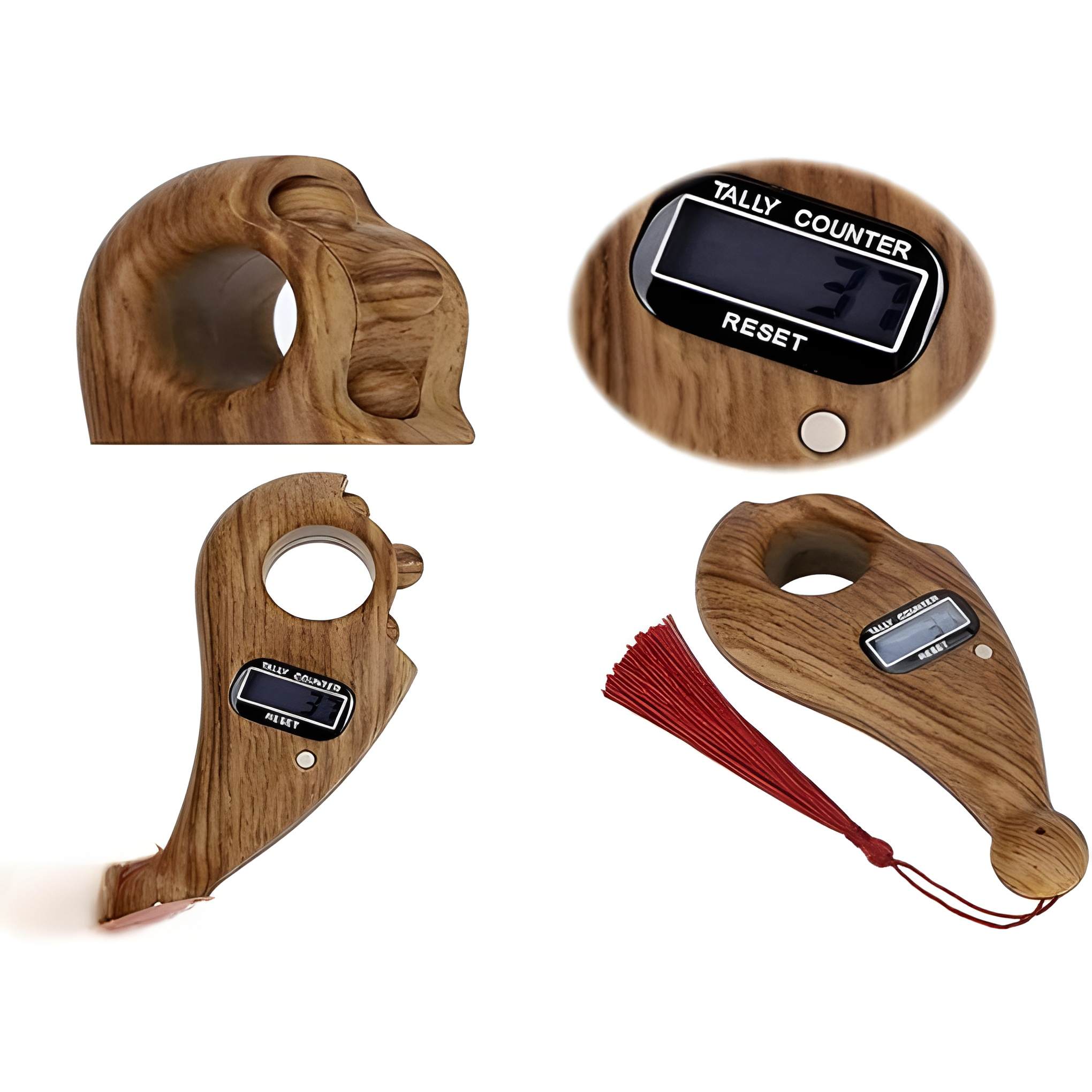 Digital Counter Rotating Prayer Beads Portable Finger Tasbeeh (random color)