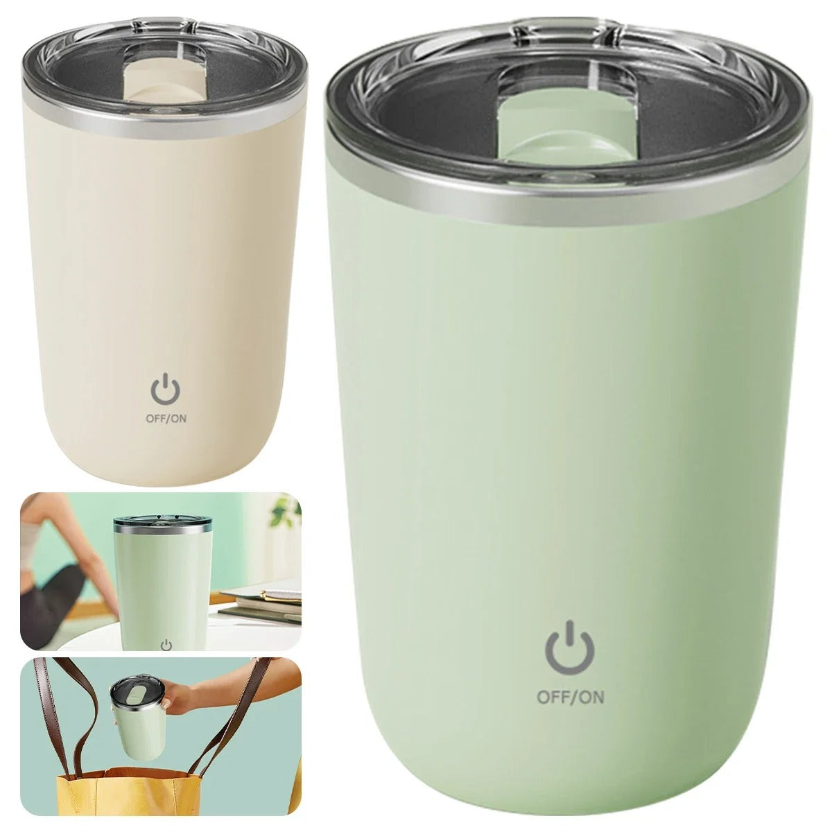 Magnetic Stainless Steel Automatic Self Stirring Mug Coffee Milk Juice Mixing Cup For Home Office And Travel 350ml