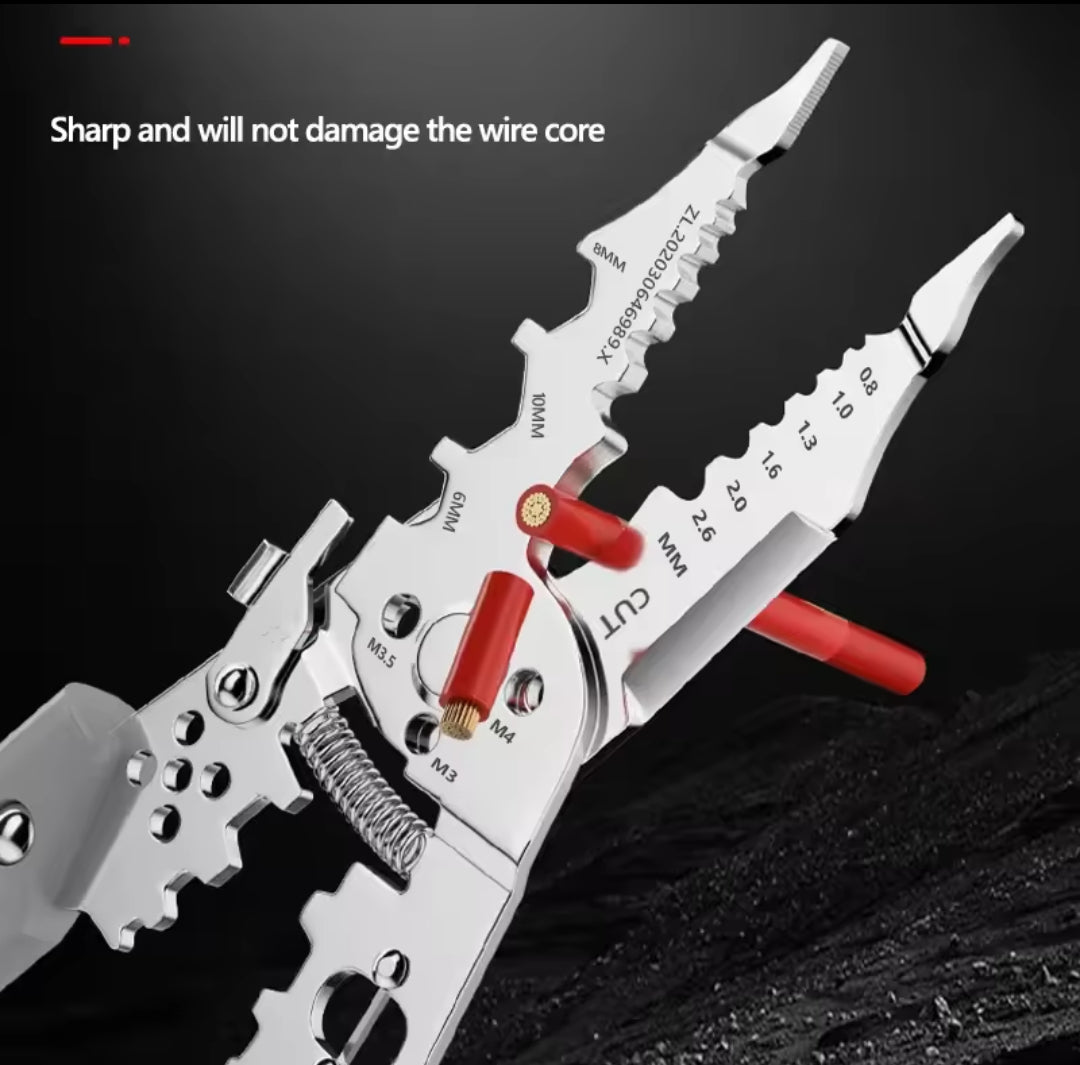 16-in-1 Multifunctional Wire Stripper – Heavy-Duty Electrical Tool & Cable Cutter