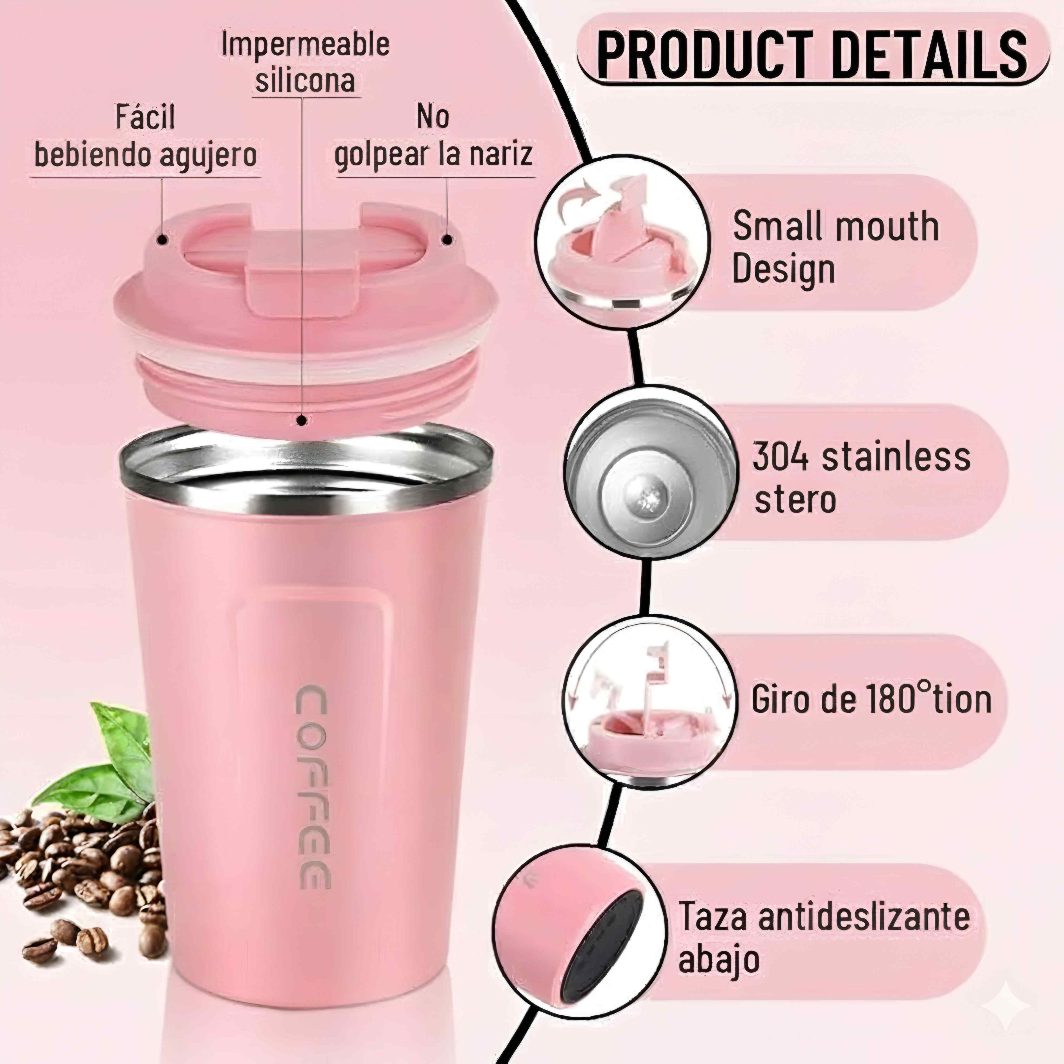 Stylish Coffee Cup – Leak-Proof, Durable & Perfect for Home, Office, or Travel