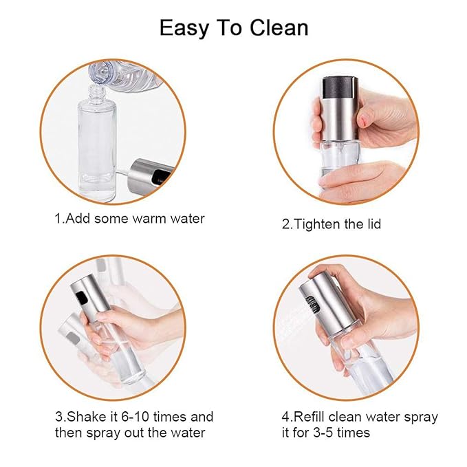 Glass Oil Spray Bottles – Pack of 2