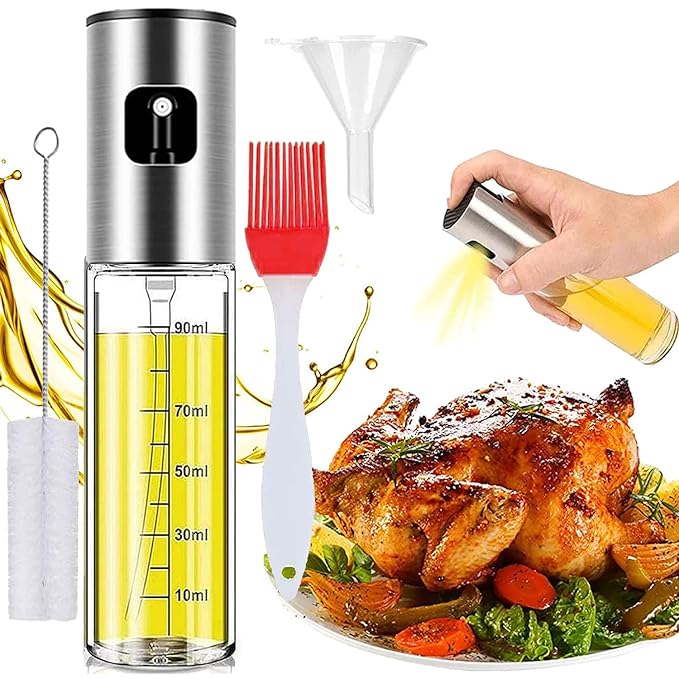 Glass Oil Spray Bottles – Pack of 2