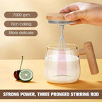Glass Self-Stirring Coffee Mug