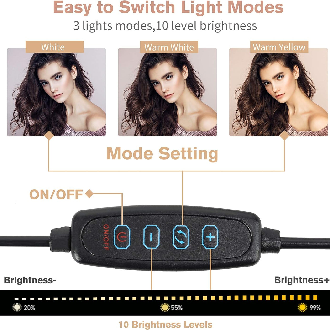 LED Selfie Ring Light for Photography Tiktok Live Stream & Makeup