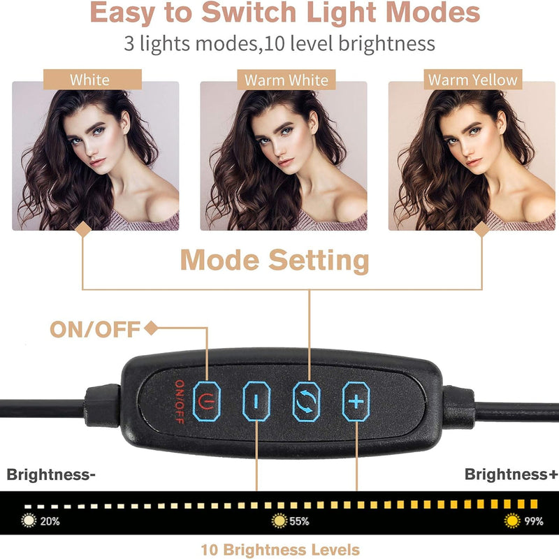LED Selfie Ring Light for Photography Tiktok Live Stream & Makeup