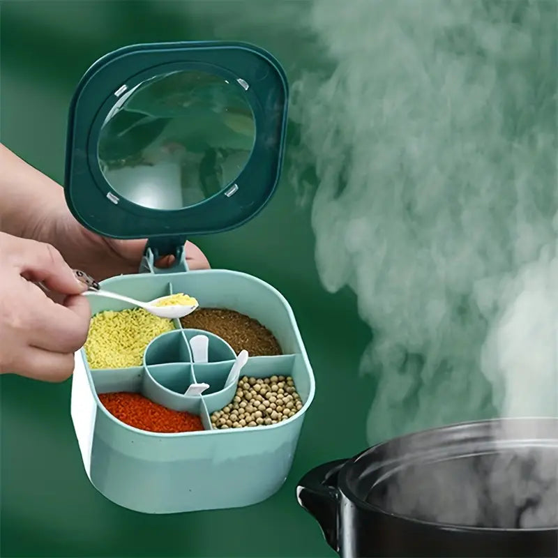 4 In 1 Partition Kitchen Seasoning Spice Box