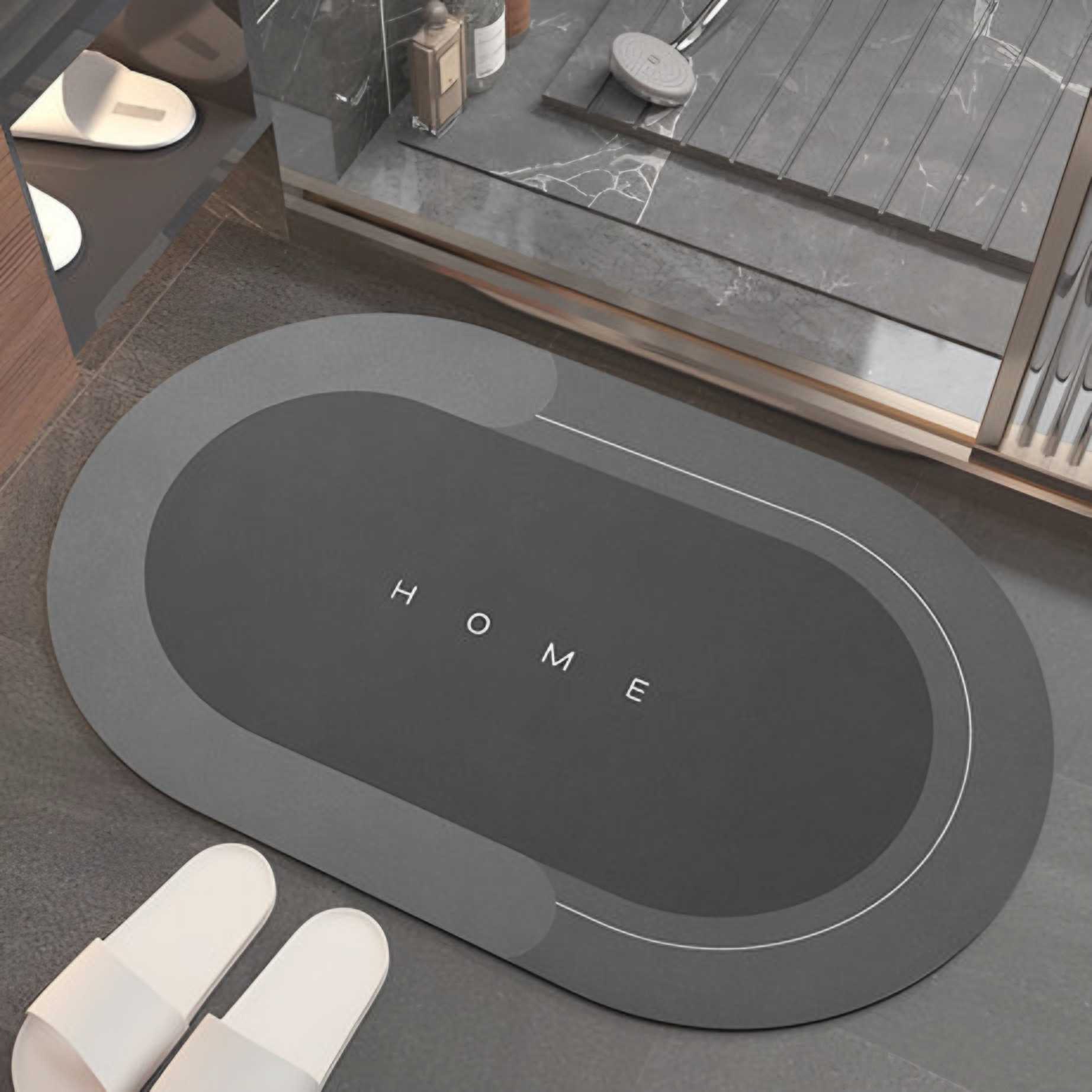 2 Pcs Super Absorbent Anti Slip Mat with Memory Foam