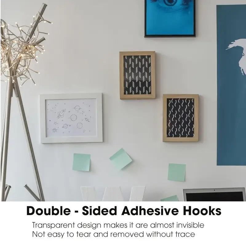 Double-Sided Transparent Adhesive Wall Hooks