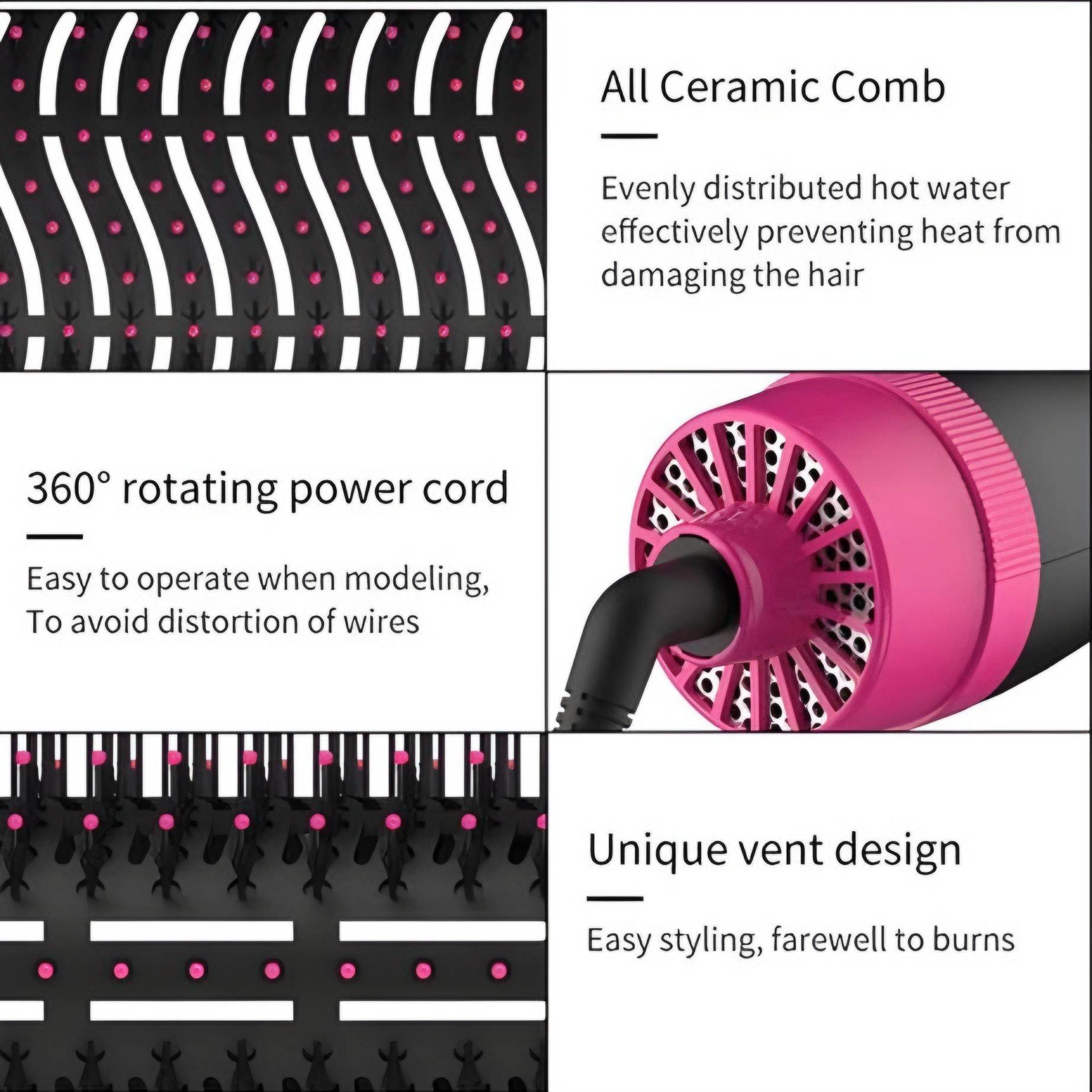 One Step Hair Dryer & Volumizer Brush 3 In 1 Hair Dryer & Brush Dryer + Styler (Allowed To Open Parcel)