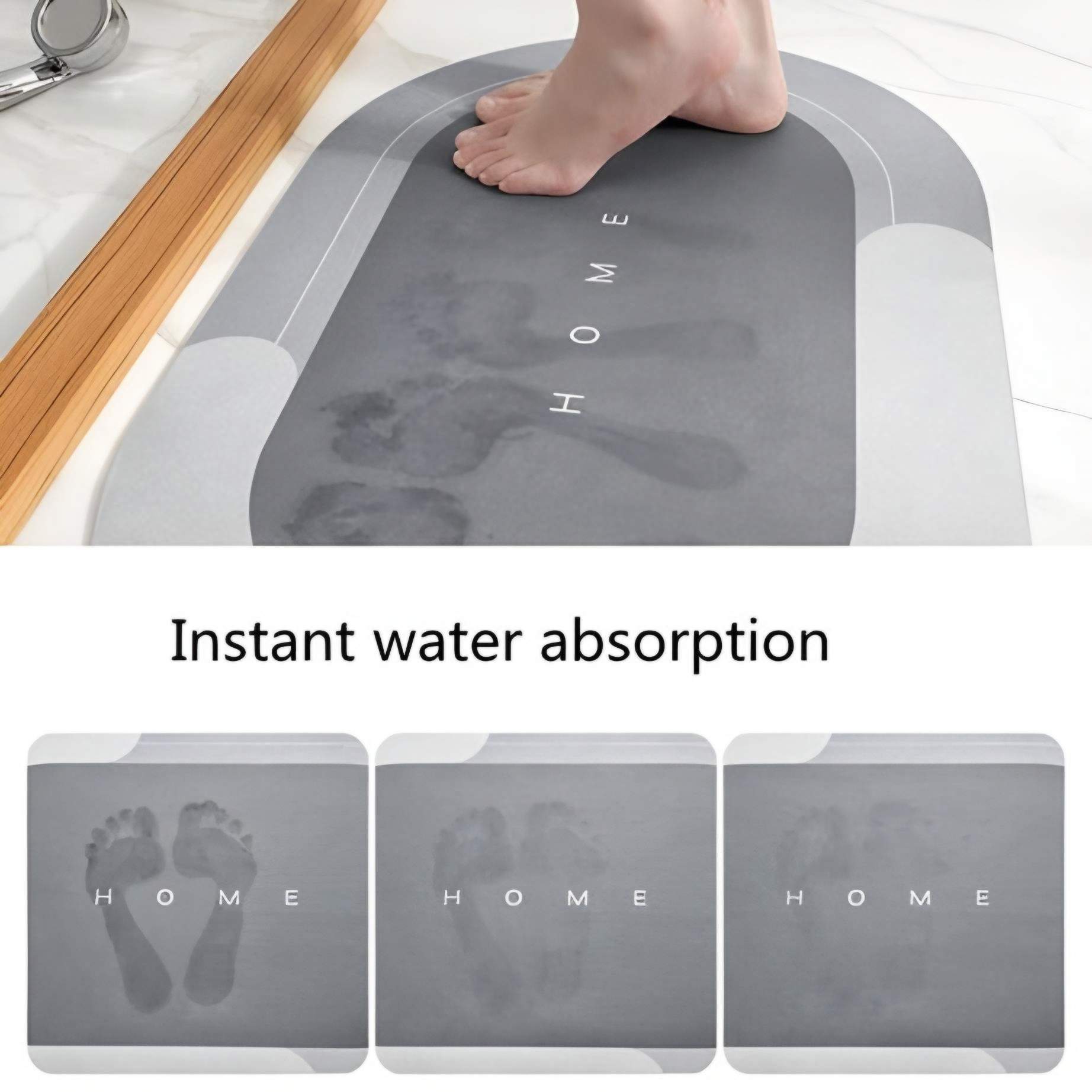 2 Pcs Super Absorbent Anti Slip Mat with Memory Foam