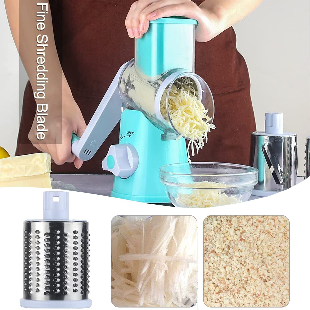 Tabletop Drum Grater & Vegetable Slicer