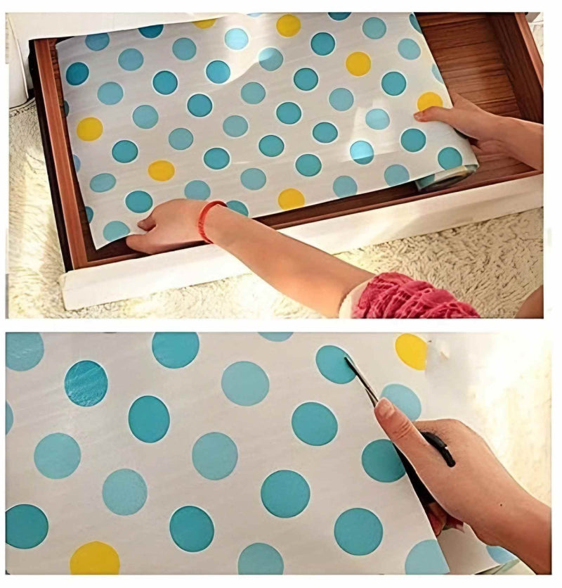 2 Rolls Anti Slip Foamic Sheets For Shelves Wardrobe Kitchen Cabinet Fridge, Table (Random Design)