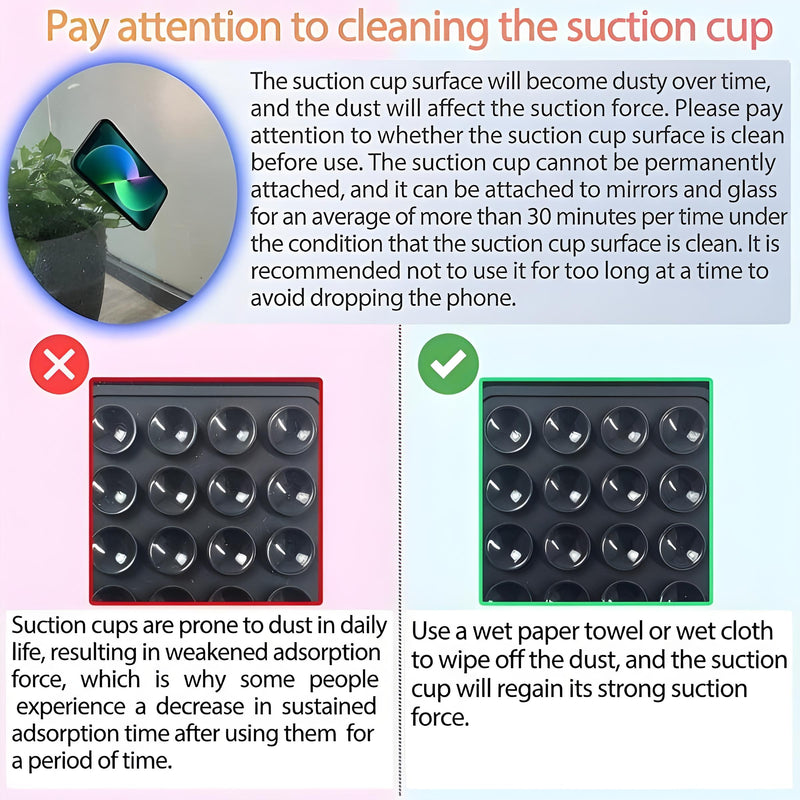 Double Sided Silicone Suction Pad for Phone 