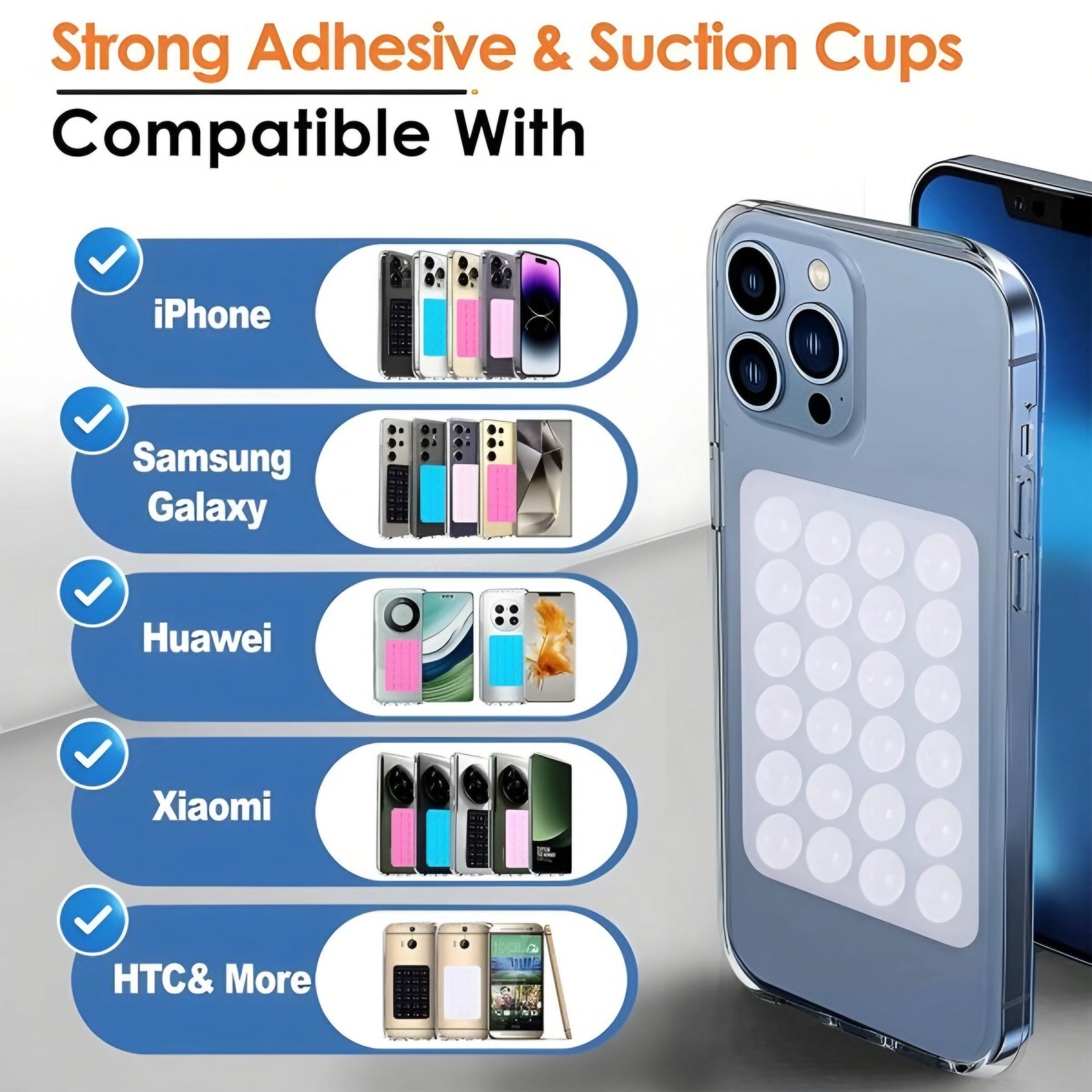 Double Sided Silicone Suction Pad for Phone Holding