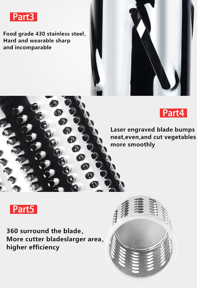 Tabletop Drum Grater & Vegetable Slicer