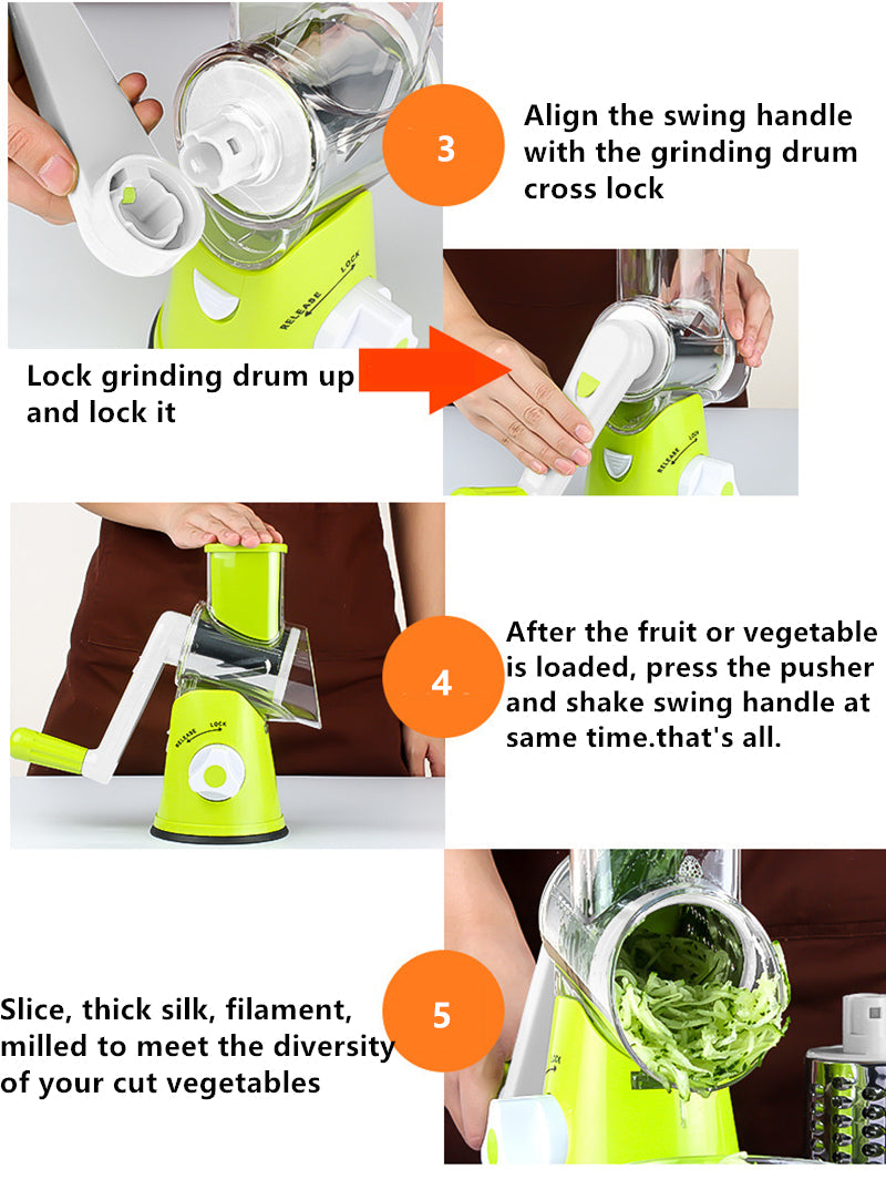 Tabletop Drum Grater & Vegetable Slicer