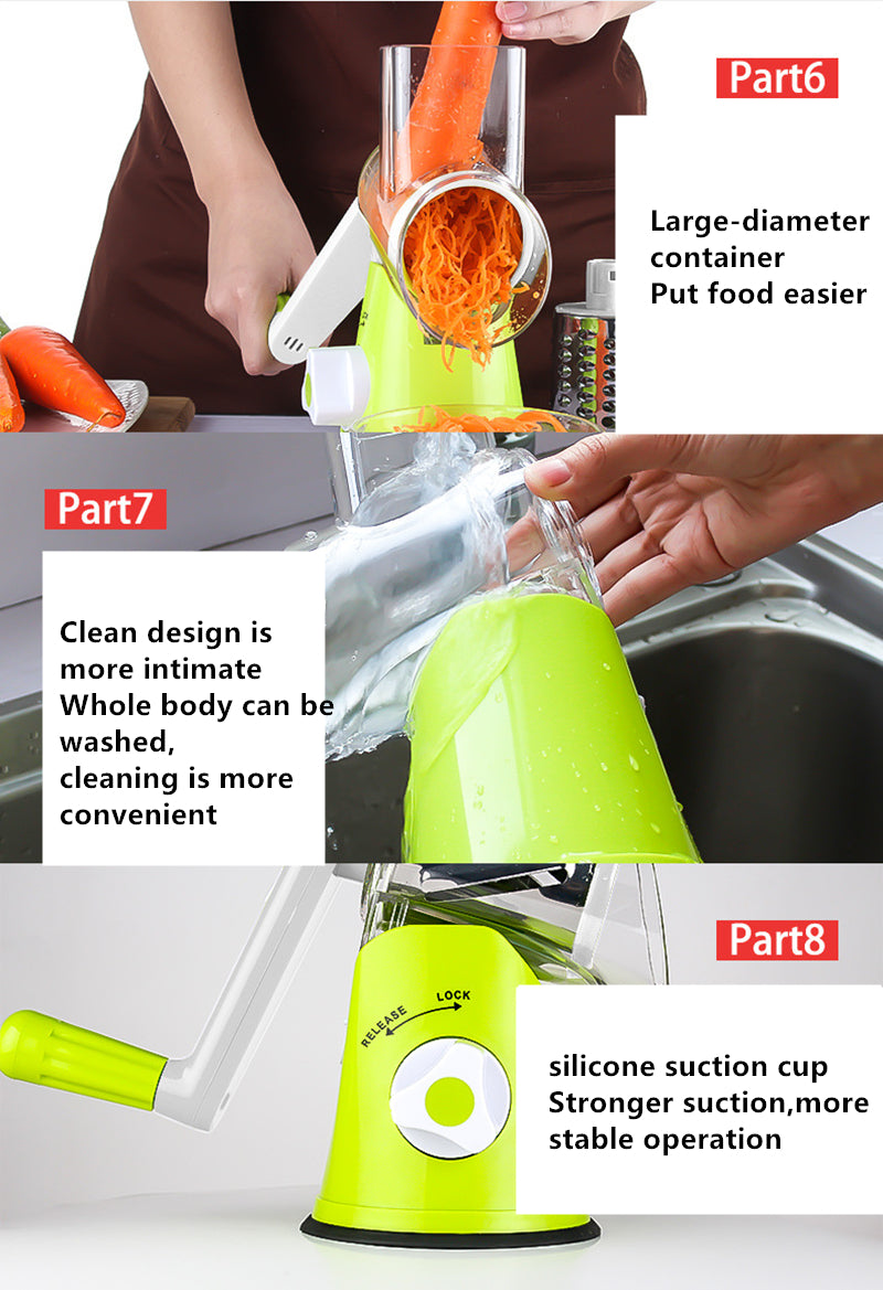 Tabletop Drum Grater & Vegetable Slicer