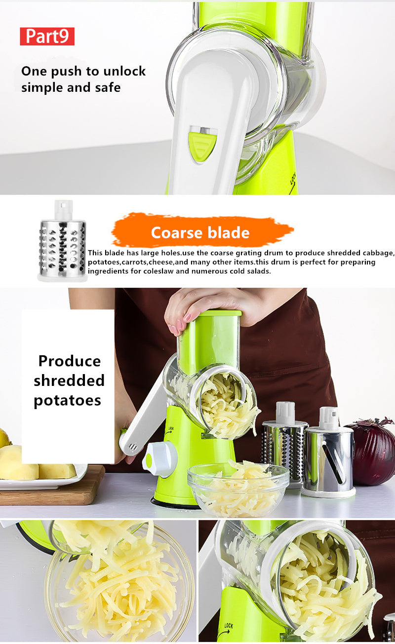 Tabletop Drum Grater & Vegetable Slicer