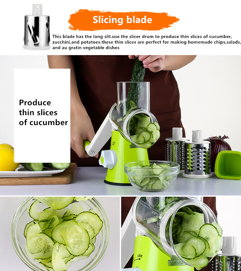 Tabletop Drum Grater & Vegetable Slicer