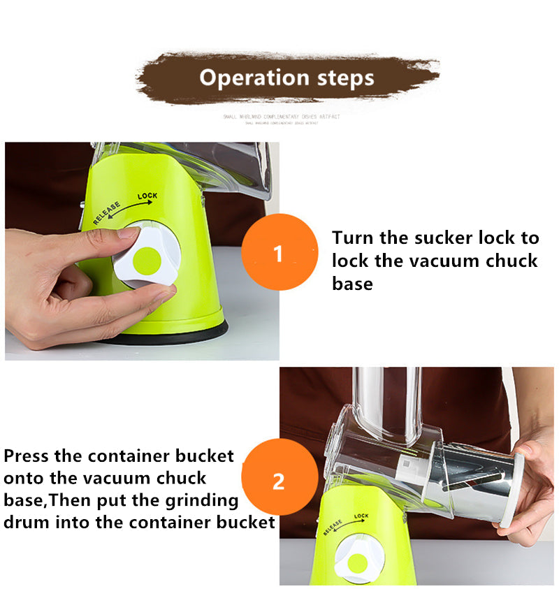 Tabletop Drum Grater & Vegetable Slicer
