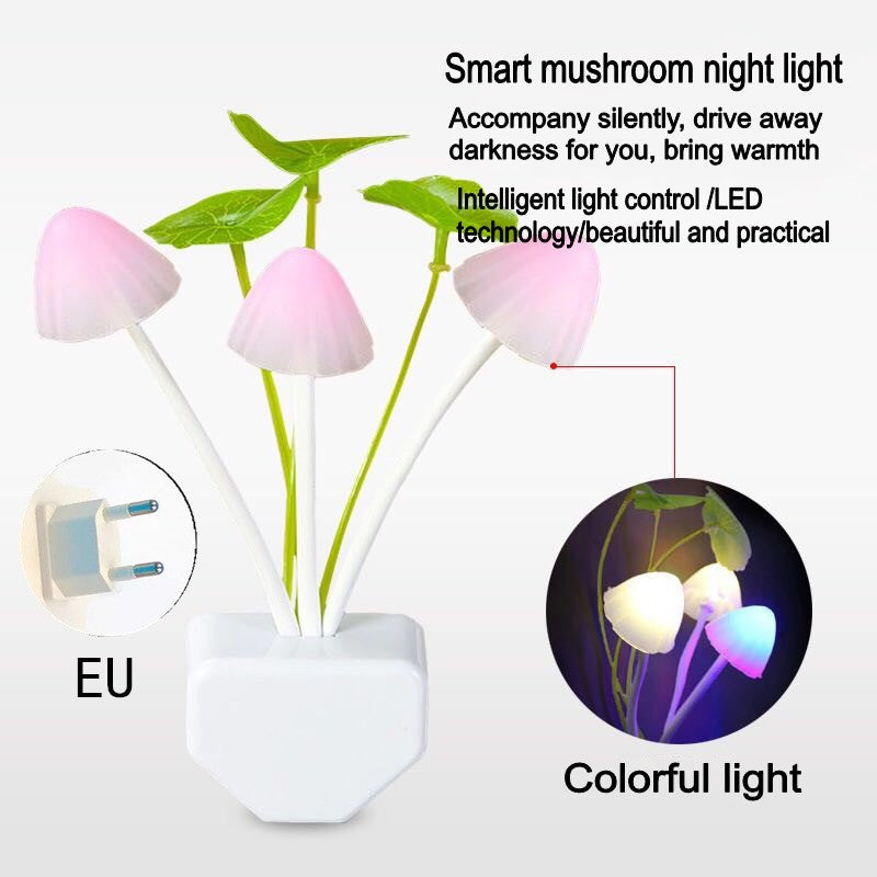 Cute Mushroom LED Night Light – Pack of 2