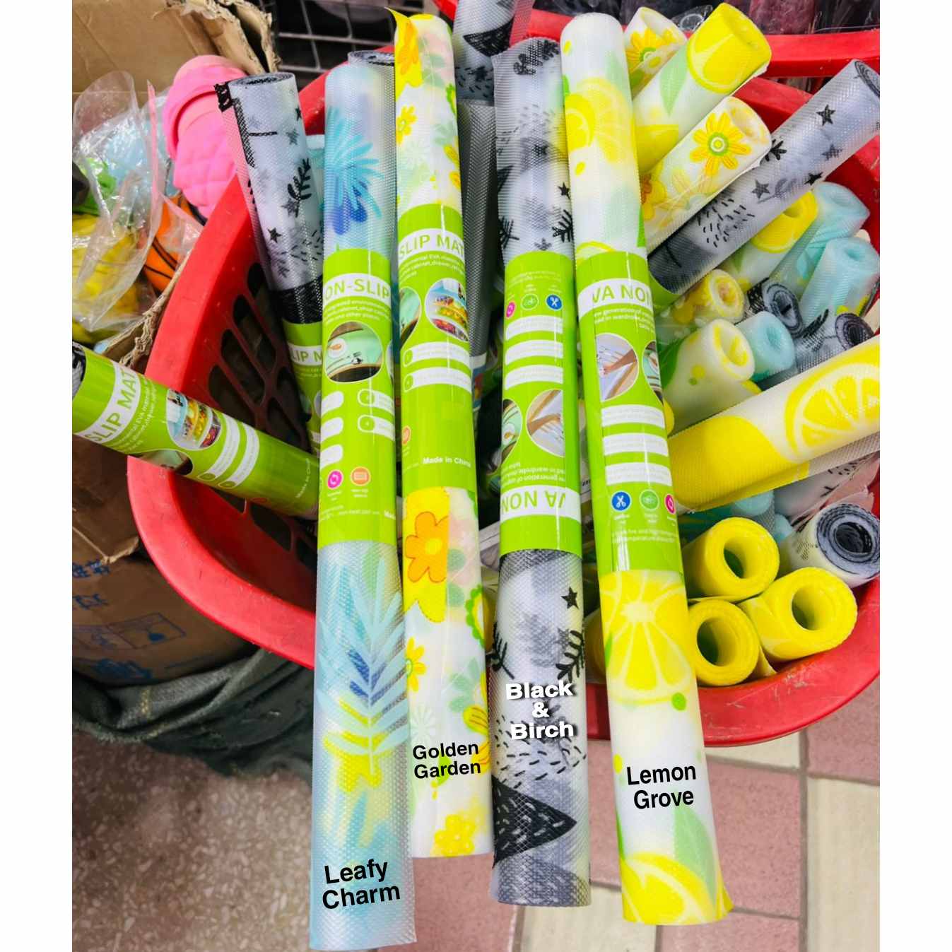 Non-Slip Plastic Shelf Liner Roll, Multipurpose Cabinet Drawer for Kitchen, Fridge, Table (RANDOM DESIGN)