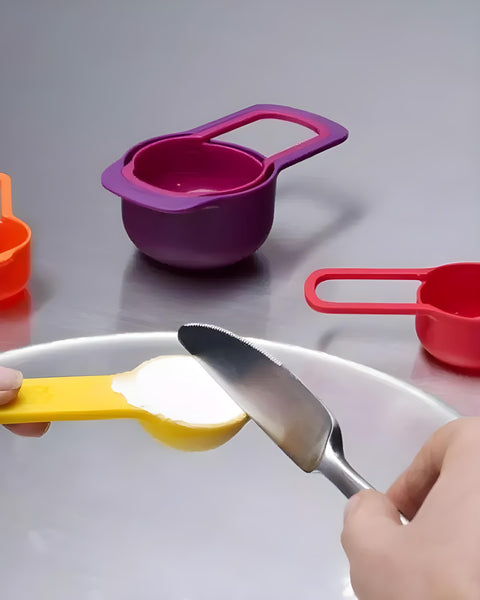 Measuring Cup And Spoon Set – 6pcs (Random Color) – GULSHAN-E-FASHION
