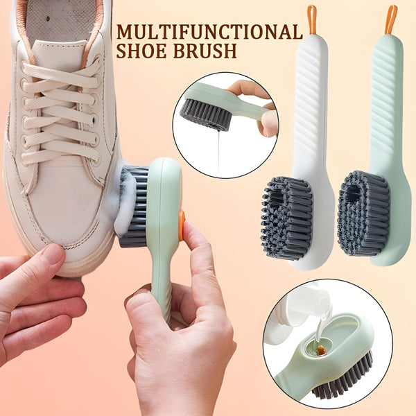 Multi-purpose Shoe Brush Soft Bristle Automatic Liquid Long Handle Cleaning Brush 