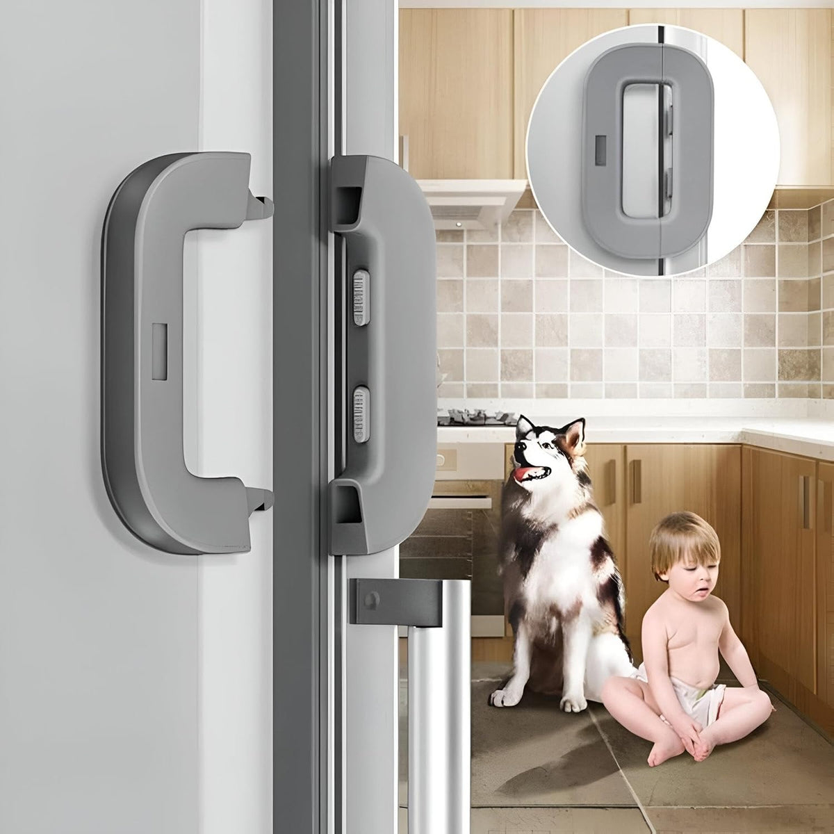 Child safety fridge door lock