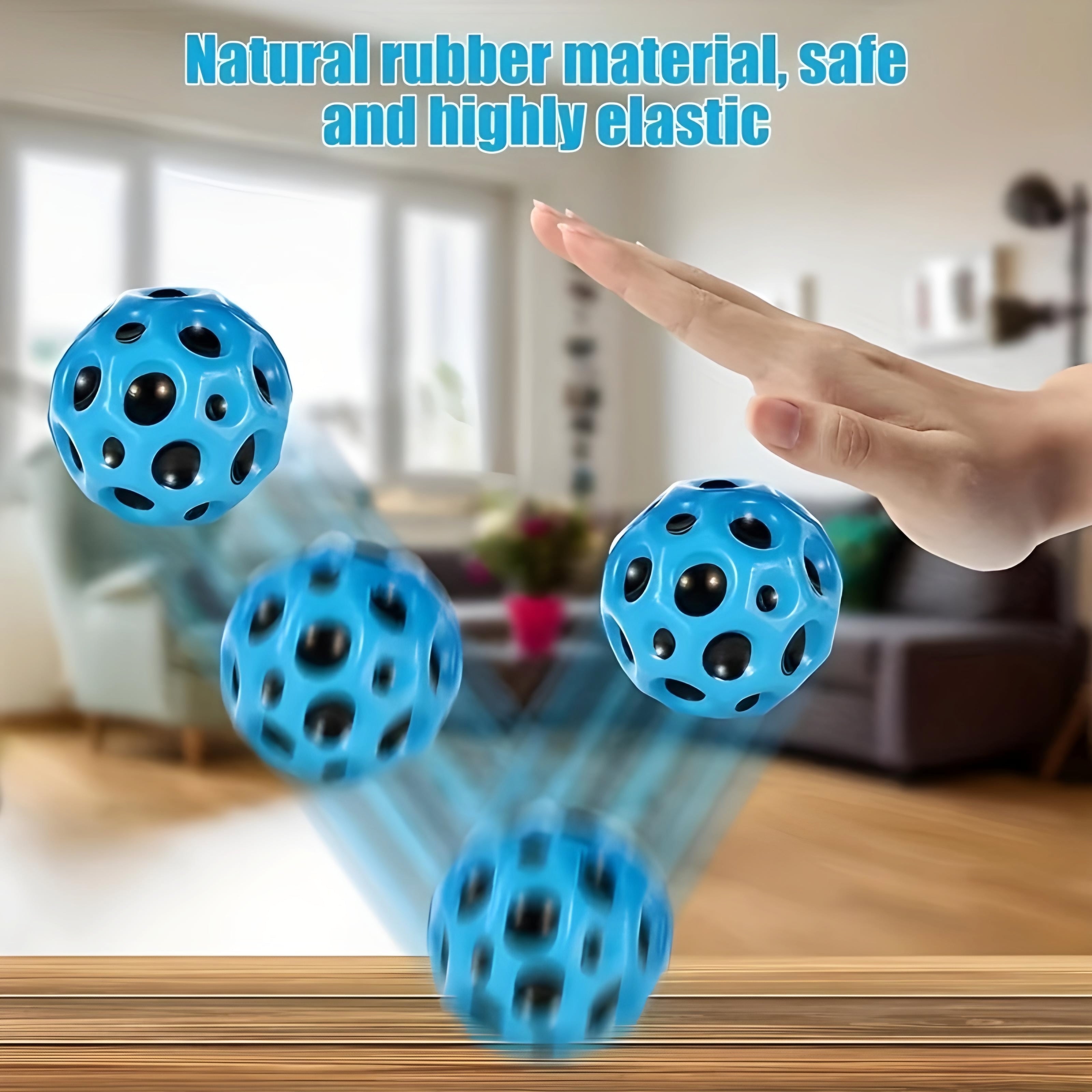 Super High Bouncing Colorful Space Moon Ball Random Color (Pack Of 2)