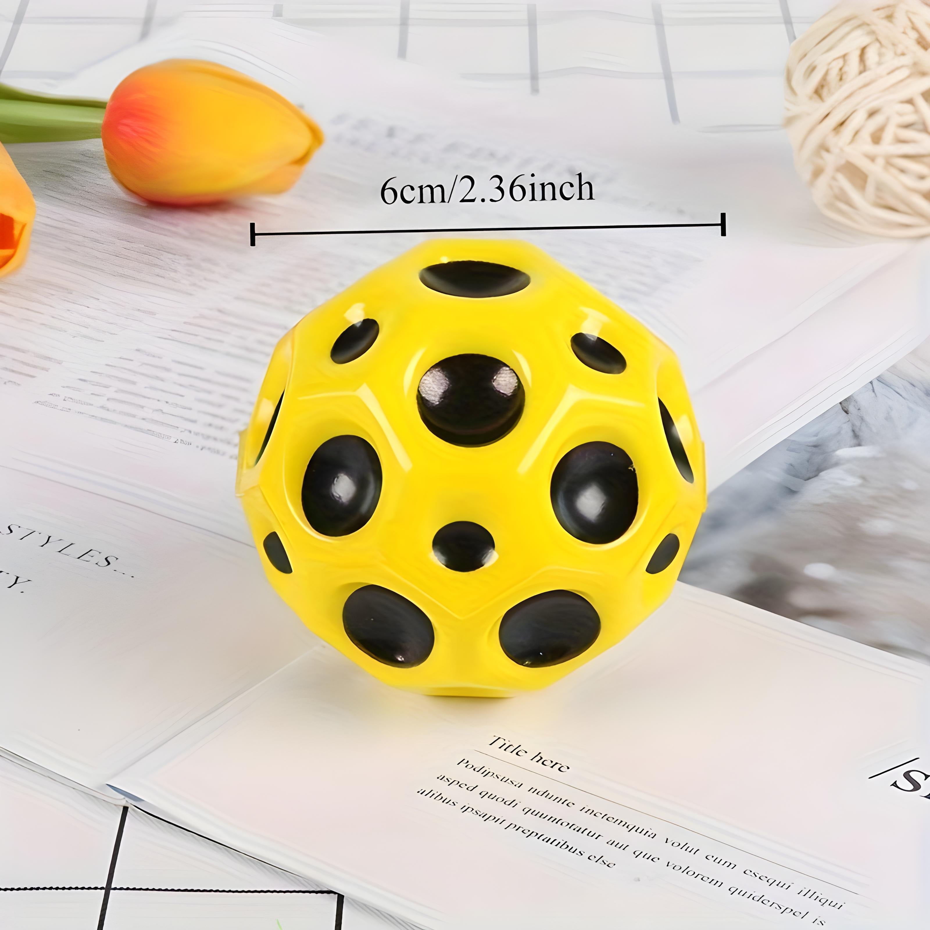 Super High Bouncing Colorful Space Moon Ball Random Color (Pack Of 2)
