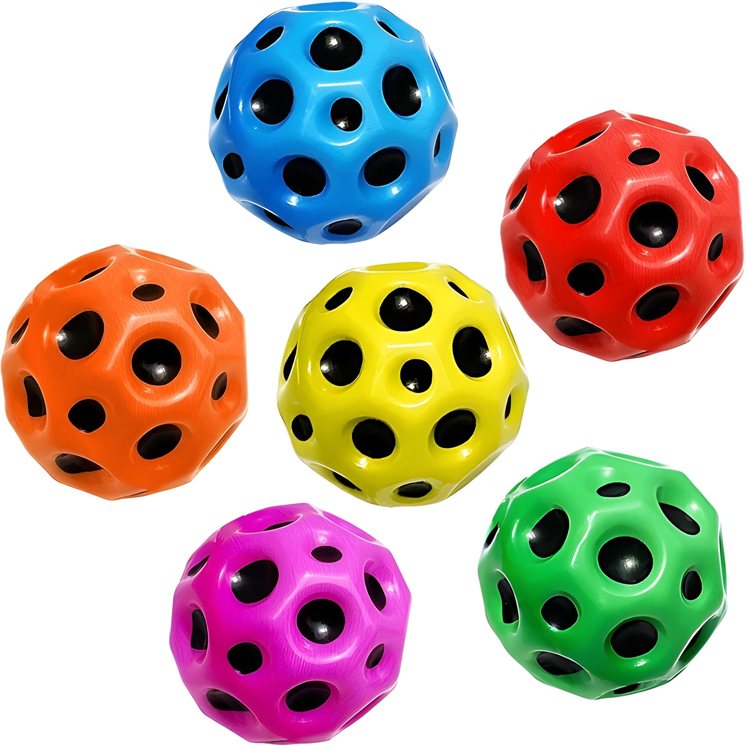 Super High Bouncing Colorful Space Moon Ball Random Color (Pack Of 2)