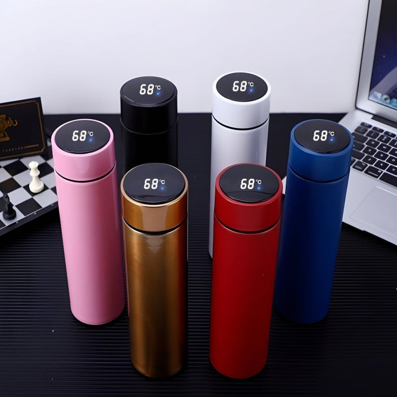 Temperature Display Vacuum Insulated Water Bottle Thermo Flask Made Of Premium Stainless Steel