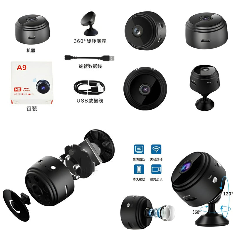 Mini Portable Wireless A9 Security Camera 1080P HD