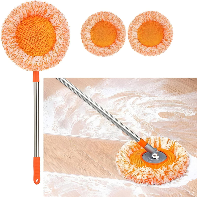 360 Degree Spin Adjustable Cleaning Sunflower Mop 3Ft Long Pipe