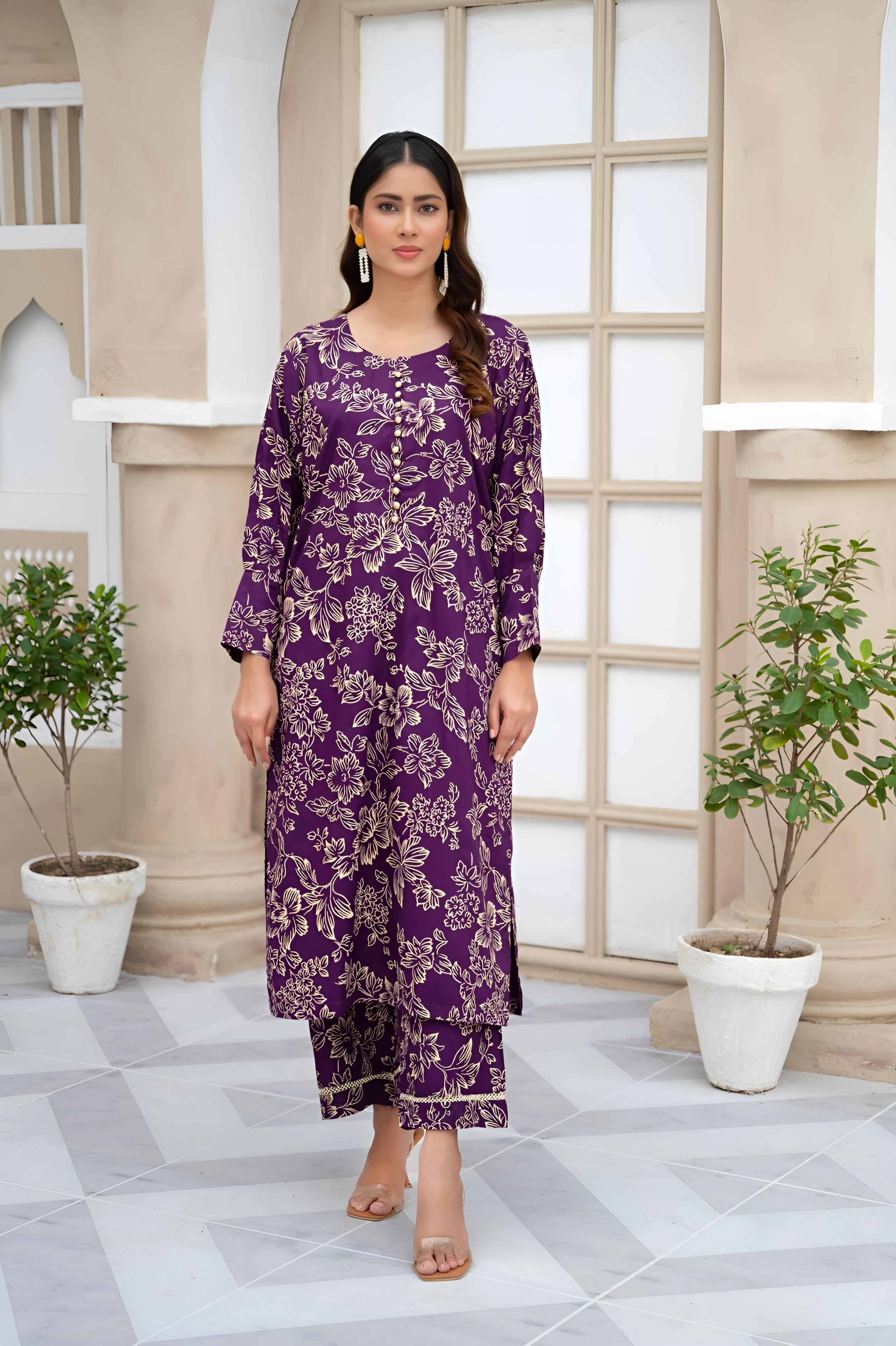 Plum - 2 Piece Lawn RTW