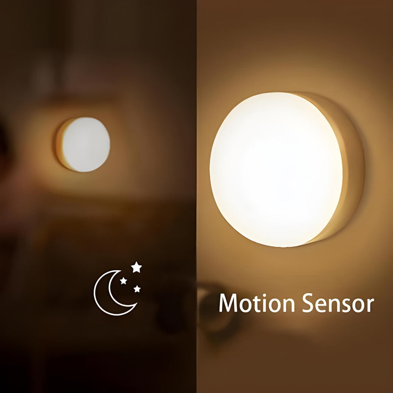 Smart Human Body Sensor LED Night Light with Wireless USB Charging and Magnetic Suction